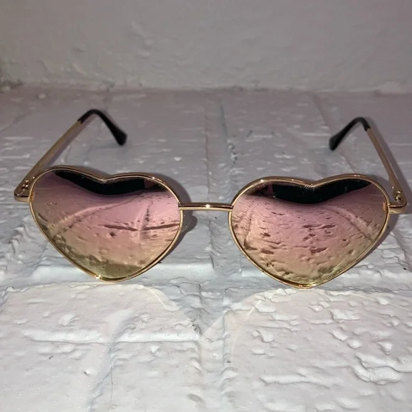 Heart-Shaped Gold Sunglasses
**DONATING IN APRIL** - Picture 5 of 10